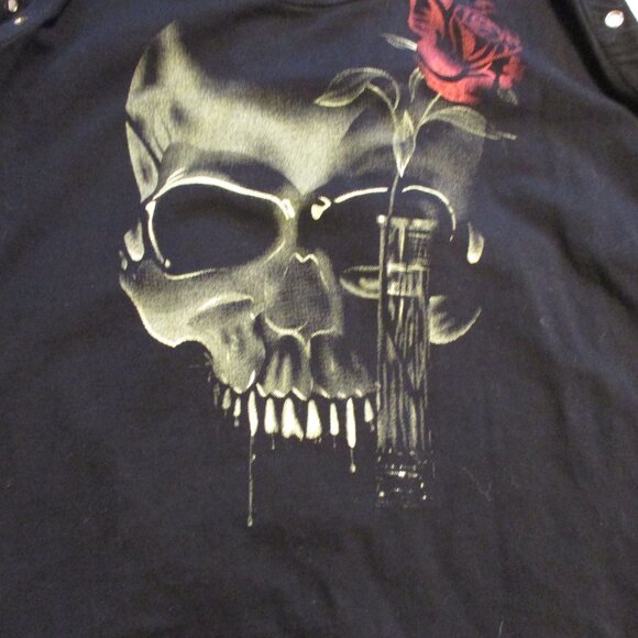 Skull Rose Woman XXL Black Red Gray Graphic Outdoor Travel Tank Top - Picture 3 of 7